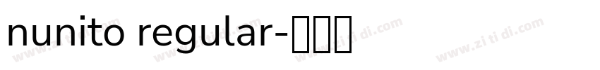 nunito regular字体转换